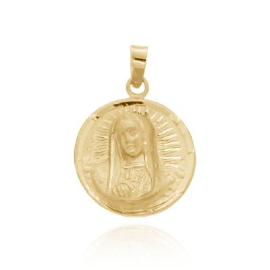 Joyeria Fina GVR | Medalla Redonda Virgen De Guadalupe Bustgr232