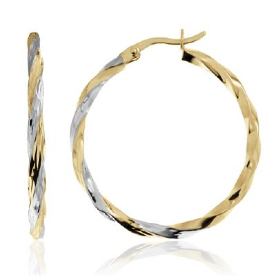 Joyeria Fina GVR | Arracadas Oro Bicolor 14K