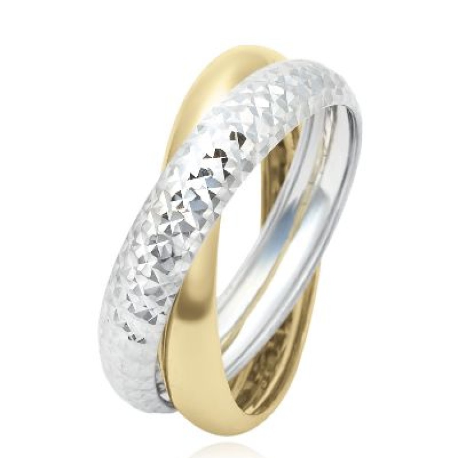 Joyeria Fina GVR | Anillo Dama Oro Bicolor