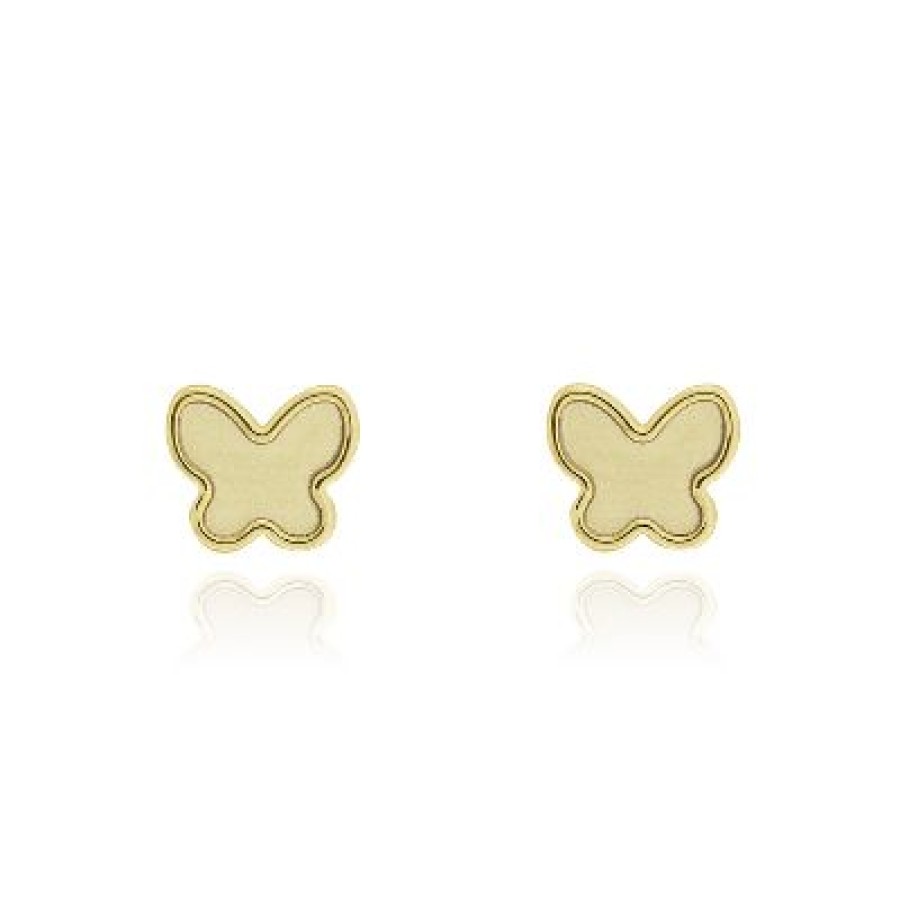 Joyeria Fina GVR | Broqueles Mariposa Oro 14K