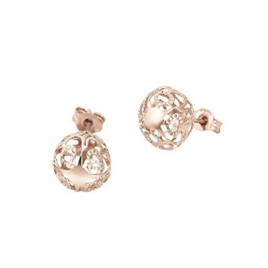 Joyeria Fina GVR | Aretes Boule Oro Rosa 14K