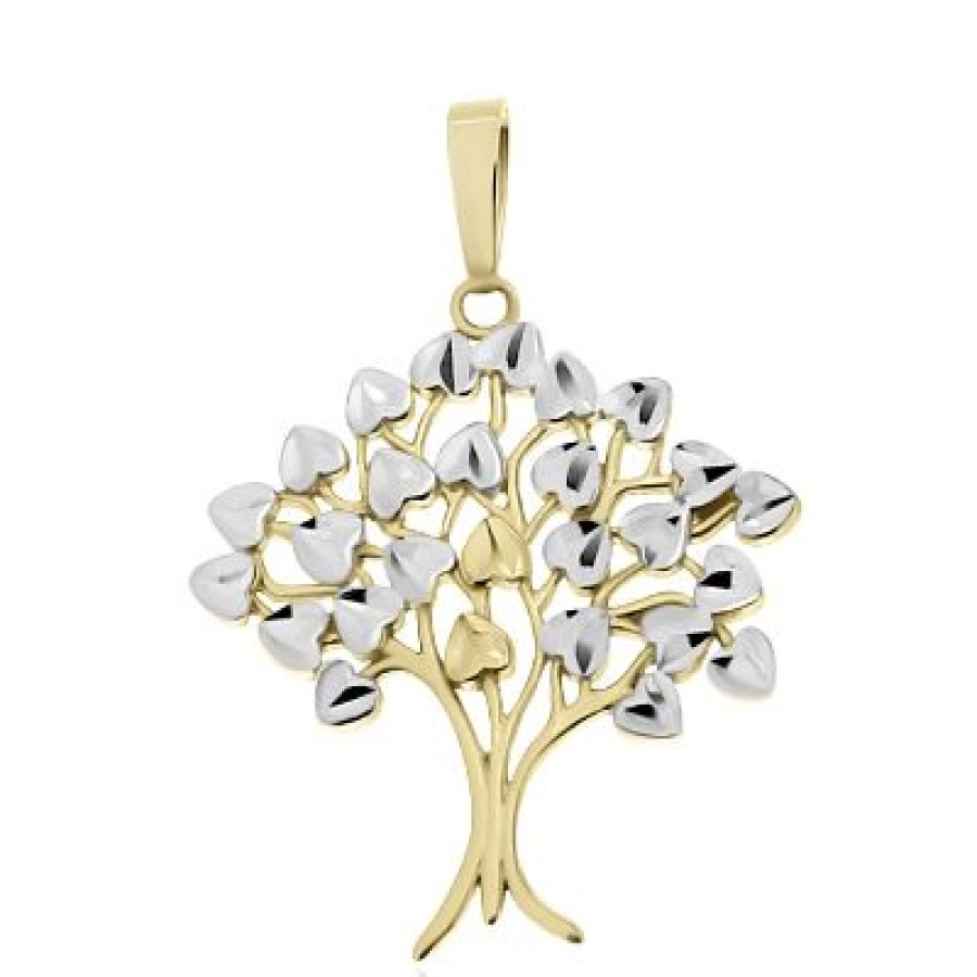 Joyeria Fina GVR | Dije Arbol De La Vida Oro Bicolor 14K