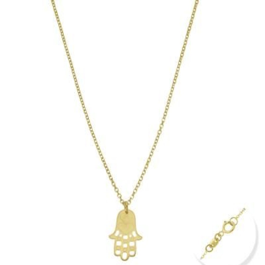 Joyeria Fina GVR | Dije Con Cadena Mano De Fatima Oro 14K