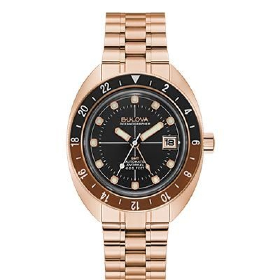 Relojes Bulova | Reloj Bulova Oceanographer Gmt "Root Beer" 97B215