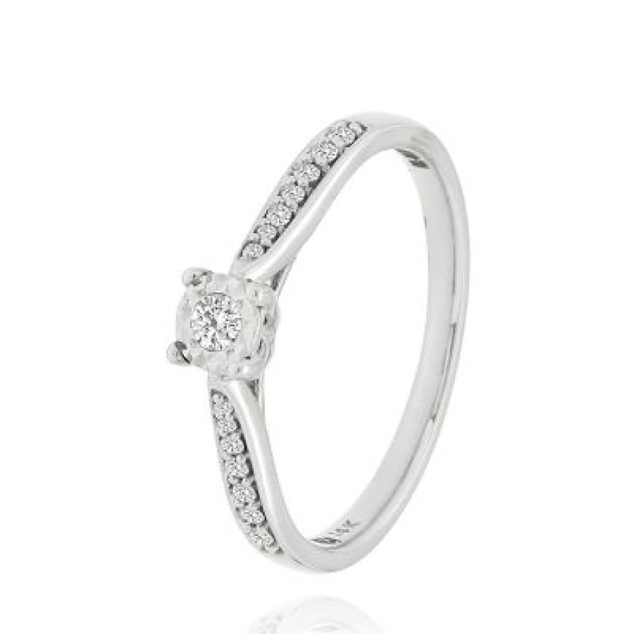 Joyeria Fina GVR | Anillo Compromiso Oro Con Diamante