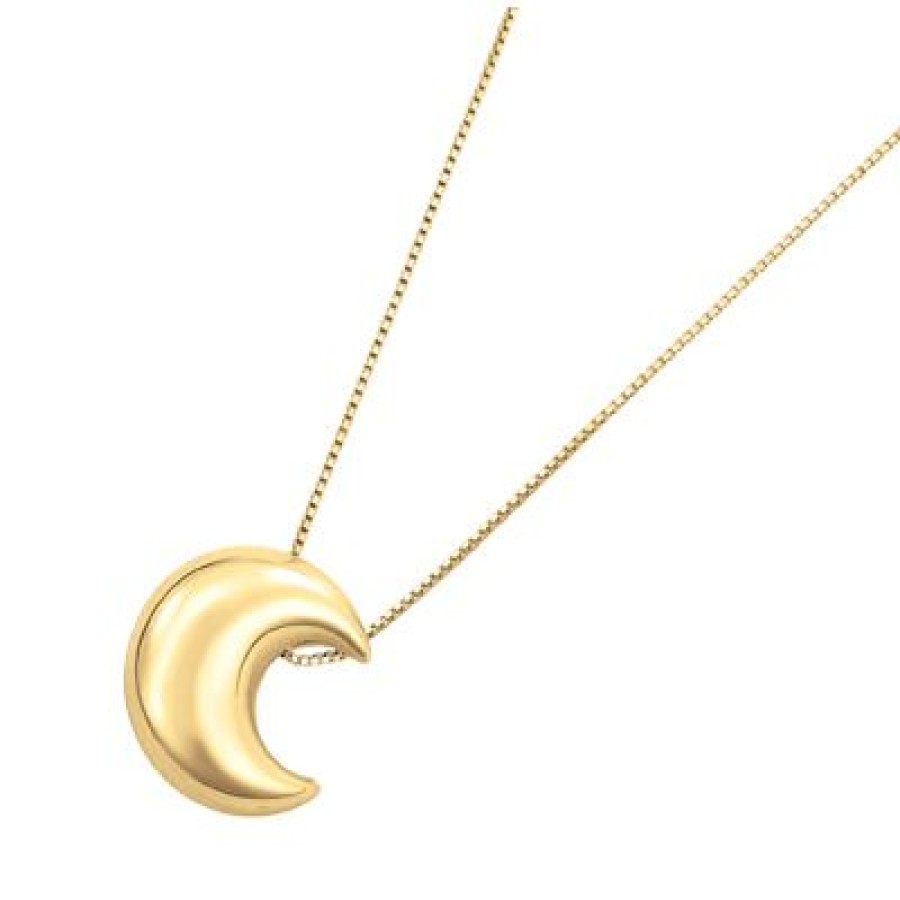 Joyeria Fina GVR | Dije Luna Oro 14K Con Cadena