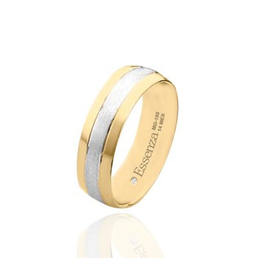 Joyeria Fina PEDIDO | Argolla Gina Oro 14K Con Platinado