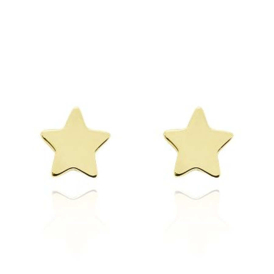 Joyeria Fina GVR | Broquel Mini Estrellita Oro 14K