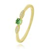 Joyeria Fina GVR | Anillo Oro 14K Con Diamante Y Gema Ea112 Oro Amarillo