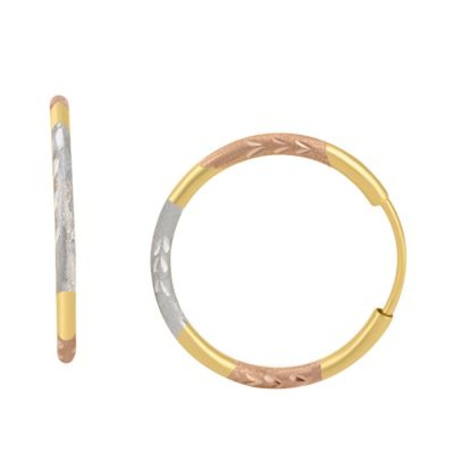 Joyeria Fina GVR | Arracadas Oro Florentino 14K