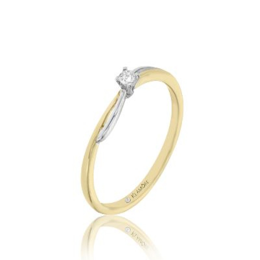 Joyeria Fina GVR | Anillo De Compromiso Loreine Oro 14K Pla Bb72 Oro Amarillo