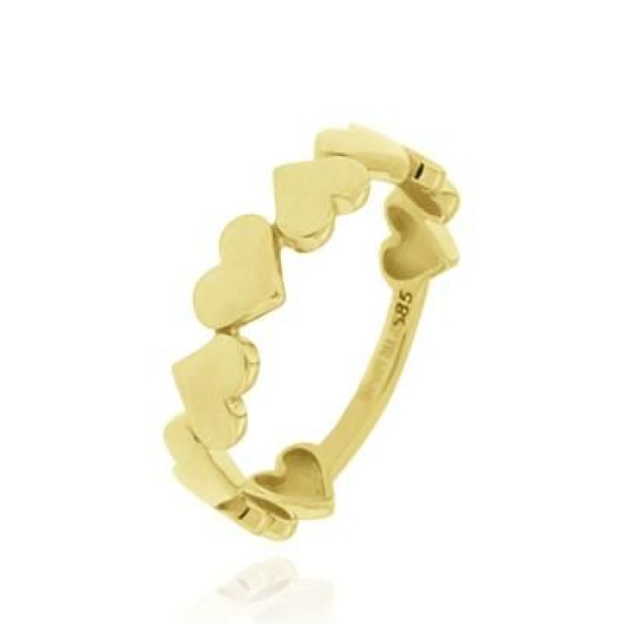 Joyeria Fina GVR | Anillo Corazones Oro Oro Amarillo