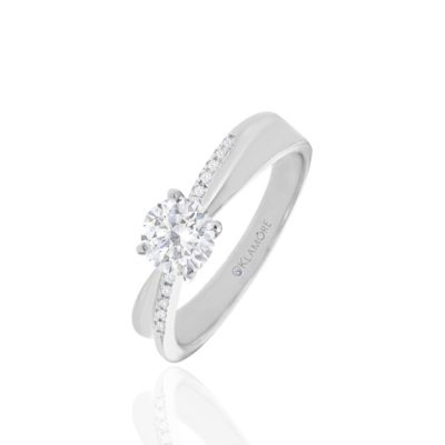 Joyeria Fina PEDIDO | Anillo De Compromiso Amelie 1Bb122 Oro Blanco