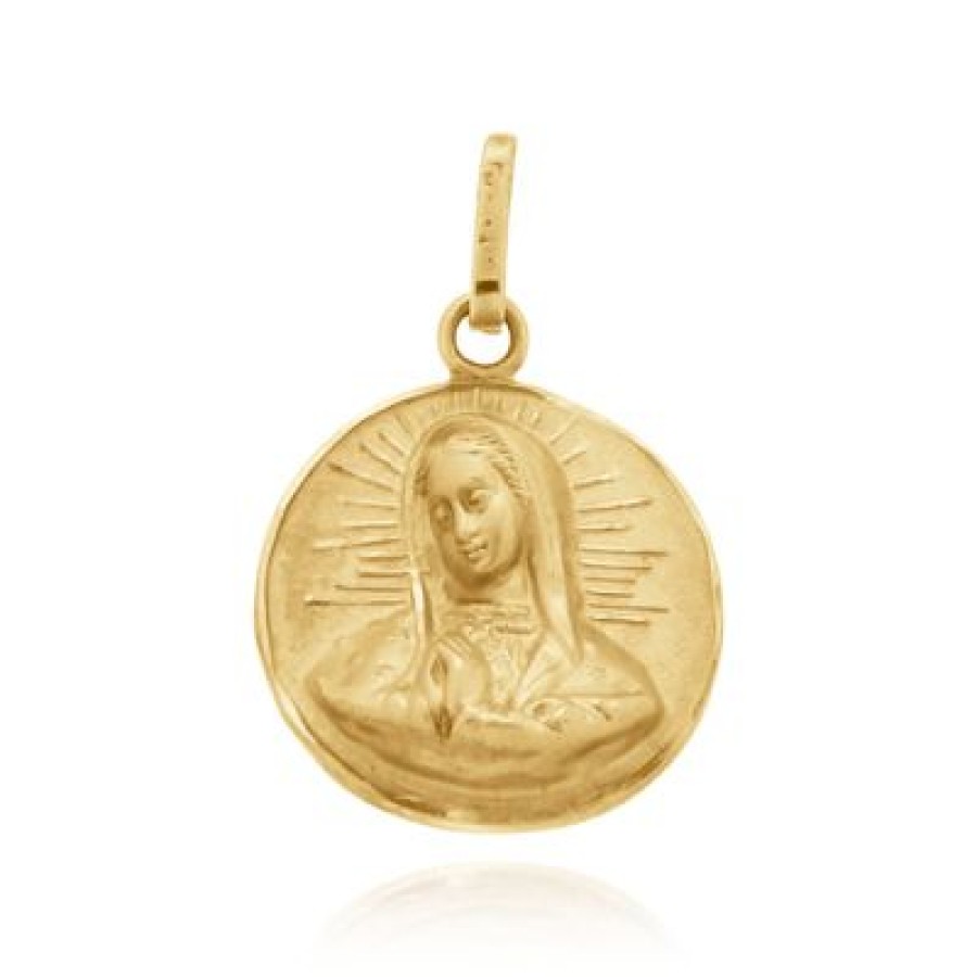 Joyeria Fina GVR | Medalla Redonda Virgen De Guadalupe Bustgr232