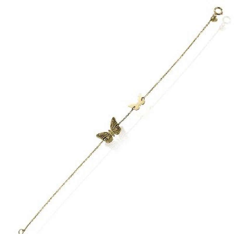 Joyeria Fina GVR | Pulsera Dama Mariposa Oro 14L