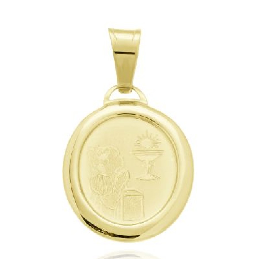 Joyeria Fina GVR | Medalla Primera Comunion Ni A Oro 14K