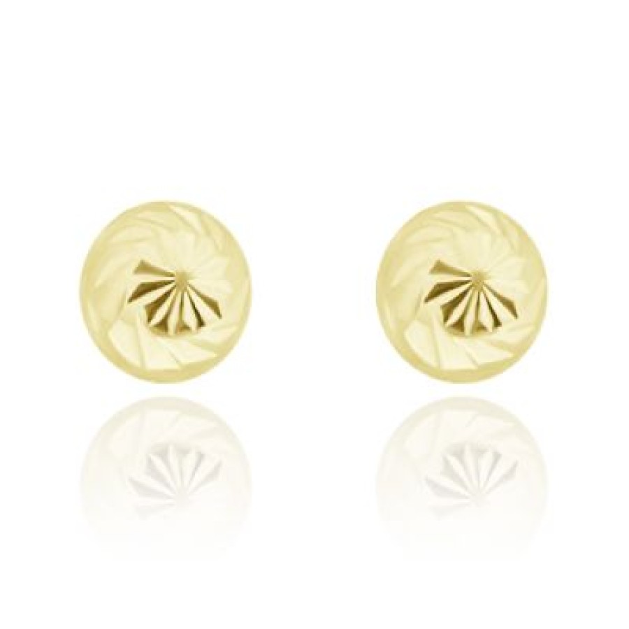 Joyeria Fina GVR | Broqueles Facetados Oro 14K5Mm