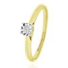 Joyeria Fina GVR | Anillo Solitario Oro 14K Con 6 Puntos Rm312