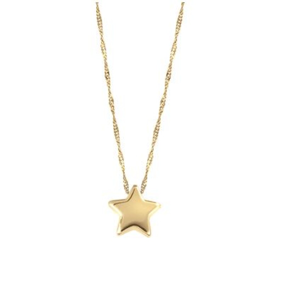 Joyeria Fina GVR | Cadena Con Dije Estrella Oro 14K