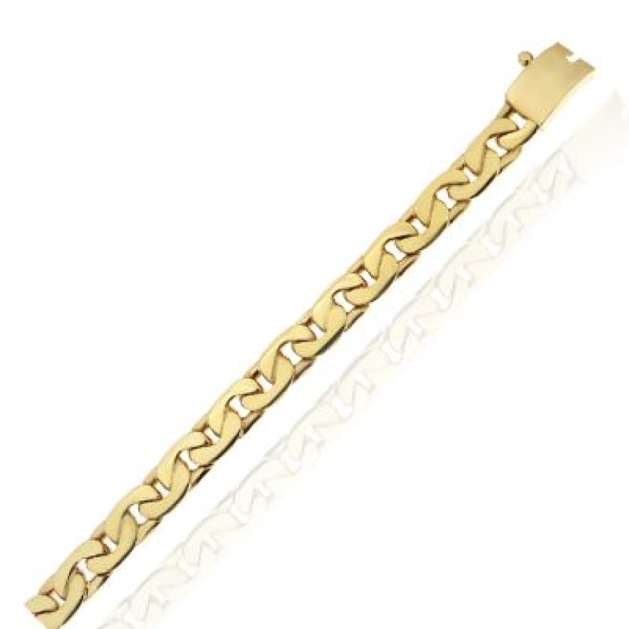 Joyeria Fina PEDIDO | Cadena Caballero Tejido Egipcio Oro 14K Oro Amarillo