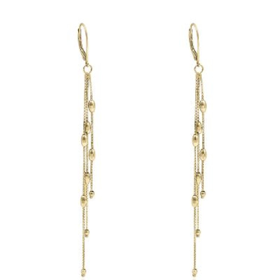 Joyeria Fina GVR | Aretes Largos Oro 14K