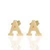 Joyeria Fina PERSONALIZADO | Aretes Con Inicial Lyrics Oro 14K Oro Amarillo