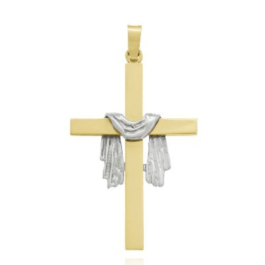 Joyeria Fina GVR | Cruz De Manto Grande Oro 14K