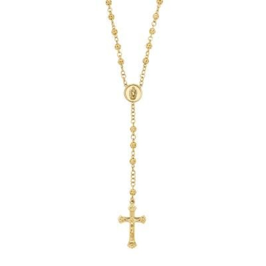 Joyeria Fina GVR | Rosario Cruz Y Virgen 71Cm Oro Of2110