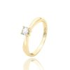 Joyeria Fina GVR | Anillo De Compromiso Miloro Oro 14K Con Bb72 Oro Amarillo