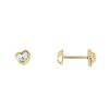 Joyeria Fina GVR | Broqueles Corazon Oro Blanco Y