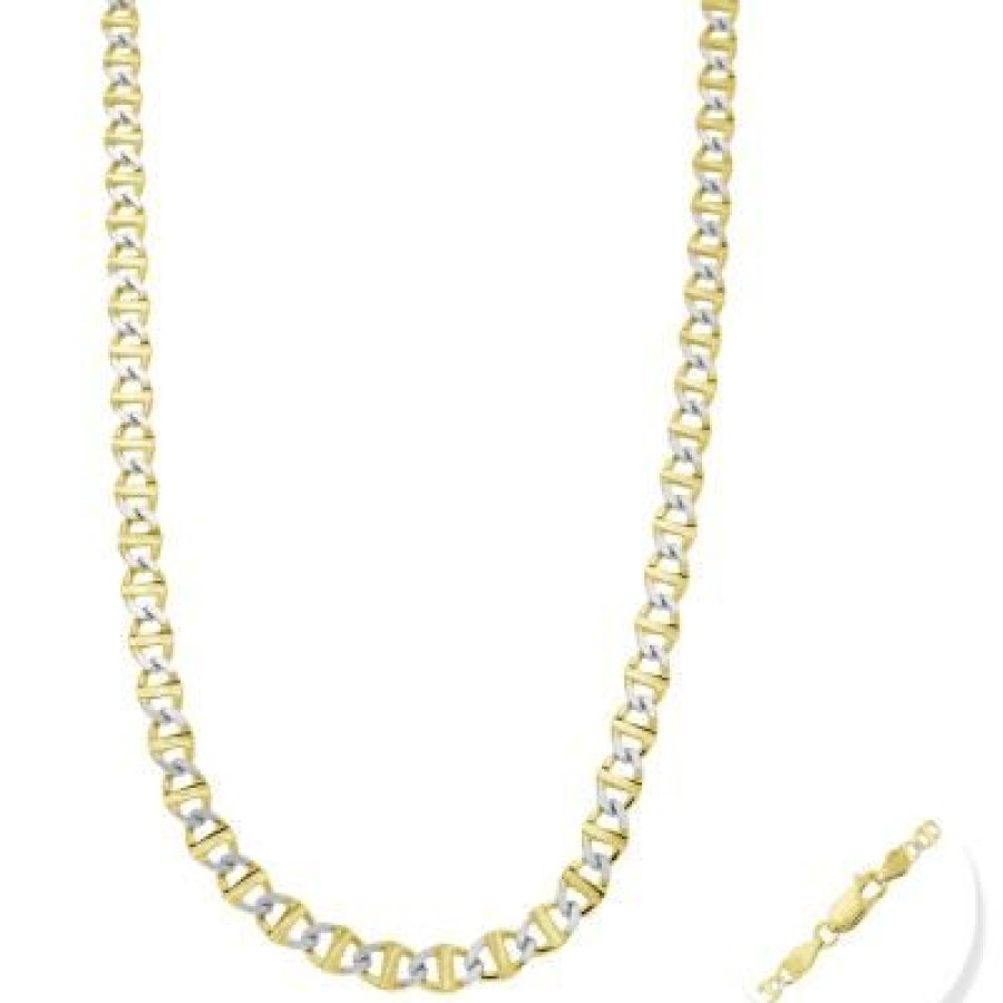 Joyeria Fina GVR | Cadena Oro Bicolor 14K Oro Amarillo Y Blanco