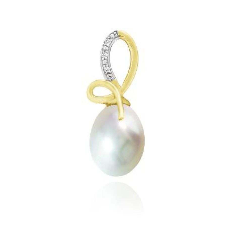 Joyeria Fina GVR | Dije Oro 14K Con Diamante Y Perla