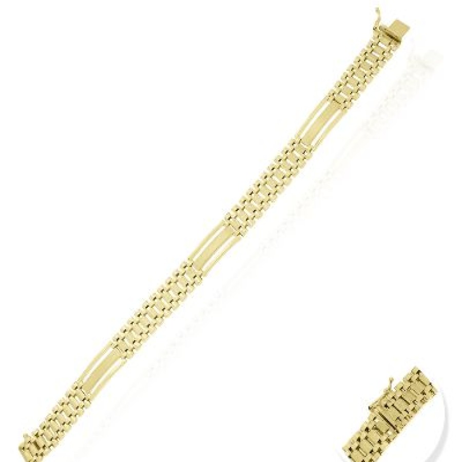 Joyeria Fina GVR | Pulsera Caballero Coleccion Real Oro 14K