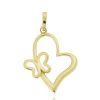 Joyeria Fina GVR | Dije Corazon Con Mariposa Oro 14K