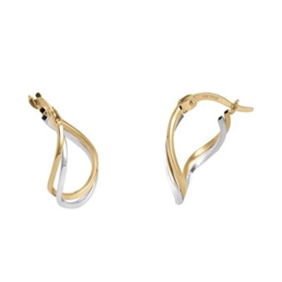 Joyeria Fina GVR | Arracadas Oro Bicolor 14K