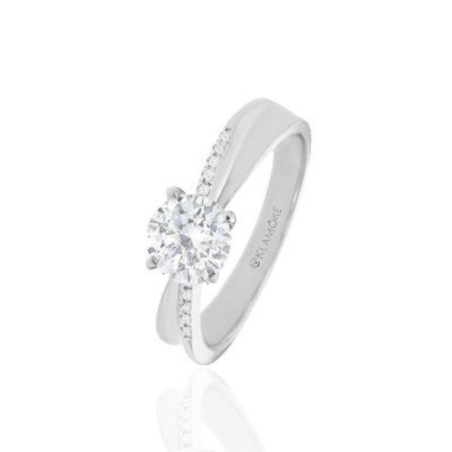 Joyeria Fina PEDIDO | Anillo De Compromiso Oro Blanco Con