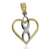 Joyeria Fina GVR | Dije Corazon Infinito Oro Amarillo Y Bl