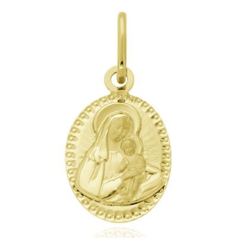 Joyeria Fina GVR | Medalla Virgen Del Carmen Oro 14K