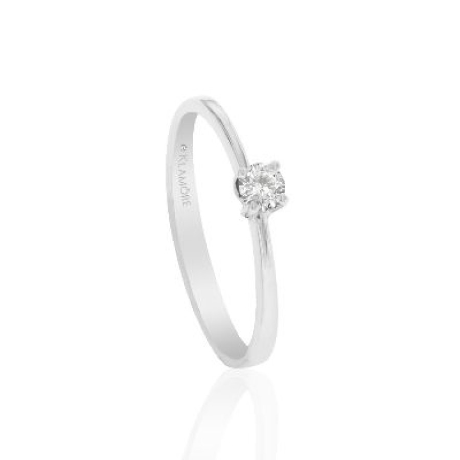 Joyeria Fina GVR | Anillo De Compromiso Con Oro Blanco