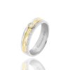 Joyeria Fina PEDIDO | Argolla Yunne Oro Bicolor 14K 22 Puntos Oro Amarillo Y Blanco