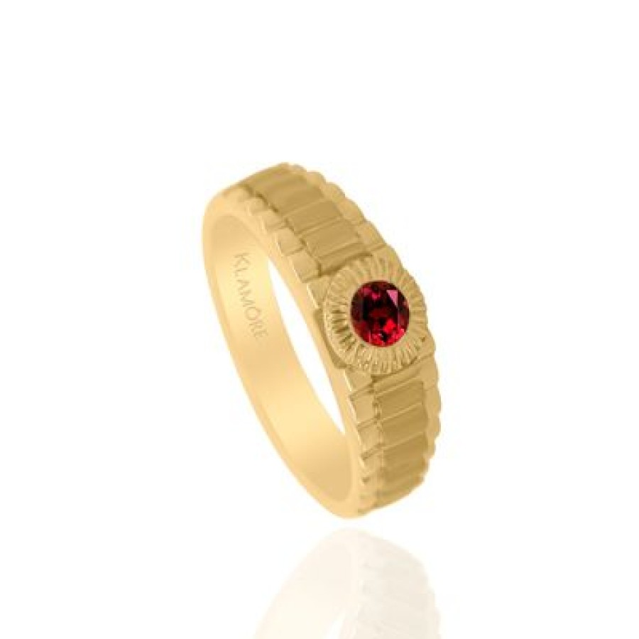 Joyeria Fina GVR | Anillo Caballero Oro Zafiro O Rubi Oro Amarillo