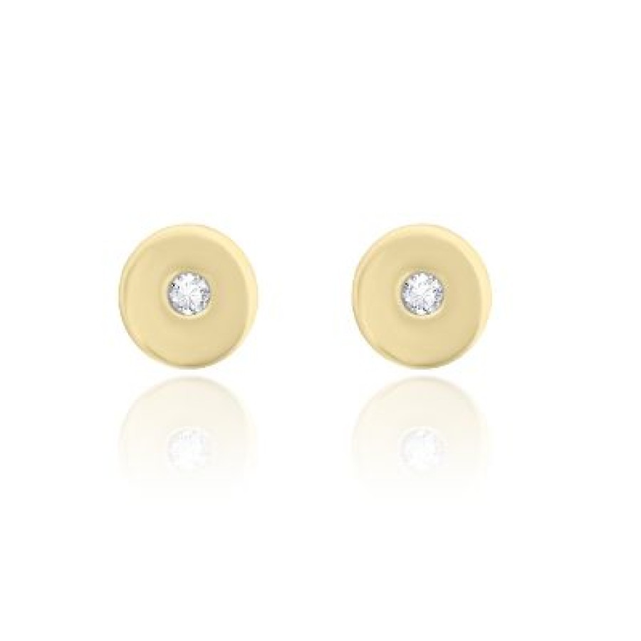 Joyeria Fina GVR | Broqueles Oro 14K Con Diamante