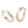 Joyeria Fina GVR | Arracadas Oro Florentino 14K