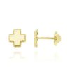 Joyeria Fina GVR | Broqueles Cruz Oro 14K