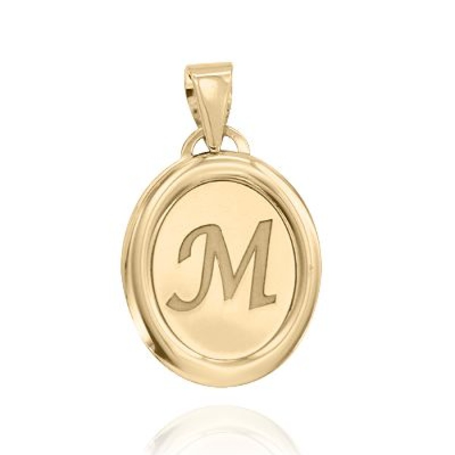 Joyeria Fina PERSONALIZADO | Dije Con Inicial Oro 14K Oro Amarillo