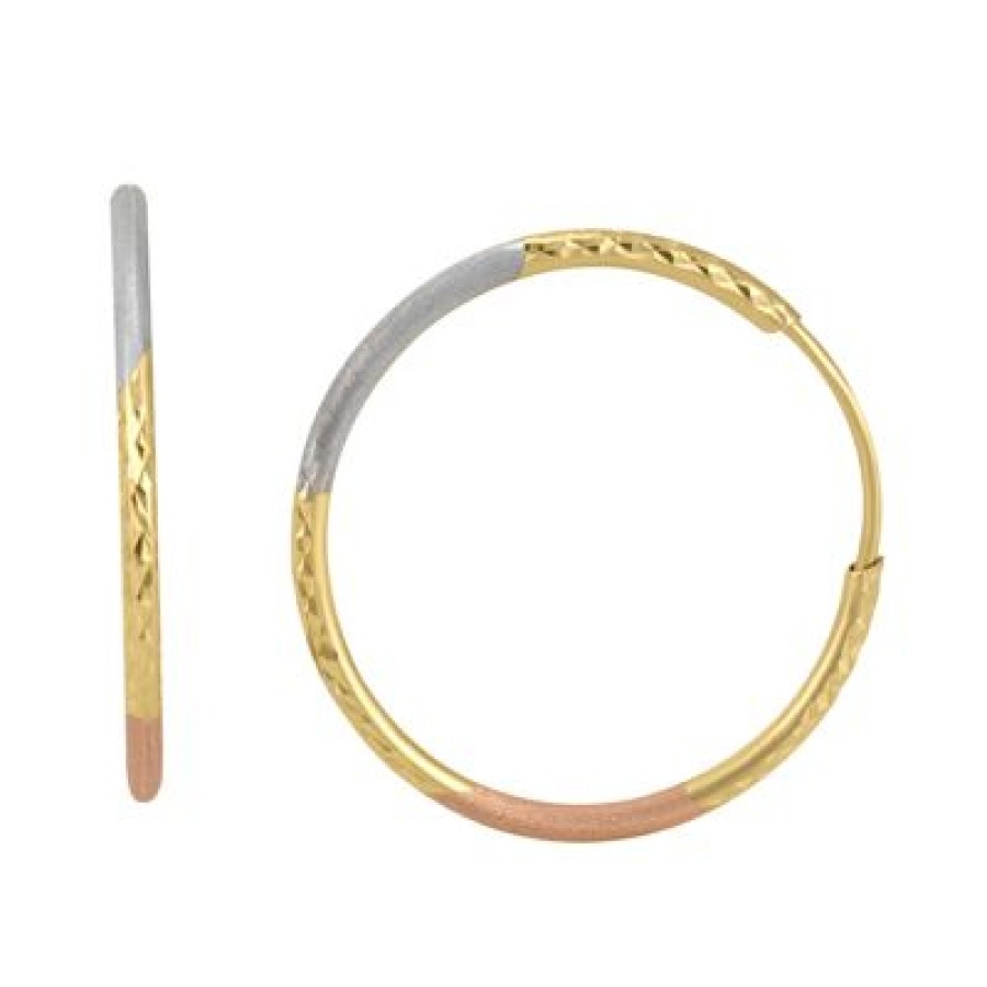 Joyeria Fina GVR | Arracadas Oro Florentino 14K