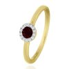 Joyeria Fina GVR | Anillo Oro 14K Con Dte Y Rubi