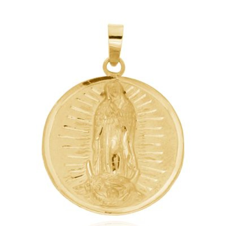 Joyeria Fina GVR | Medalla Redonda Virgen De Guadalupe Cuergr132