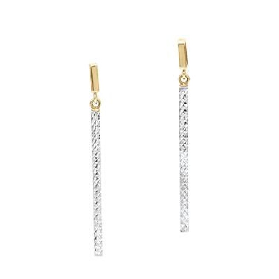 Joyeria Fina GVR | Aretes Oro Bicolor 14K