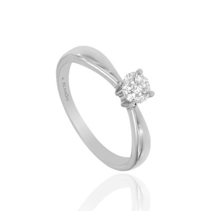 Joyeria Fina GVR | Anillo De Compromiso Con Oro Blanco